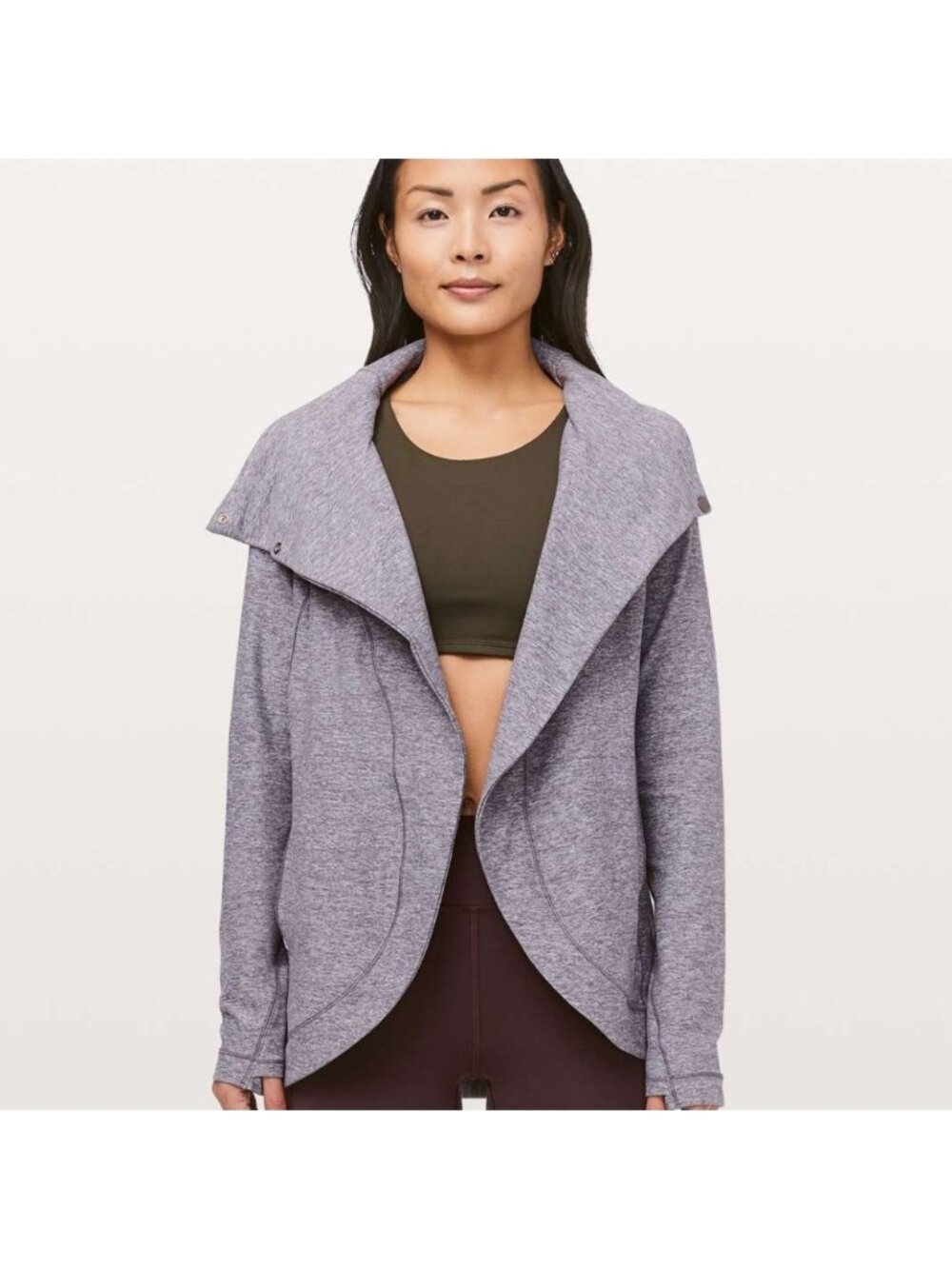 Lululemon Rulu Rally Wrap Heathered Graphite Purple
